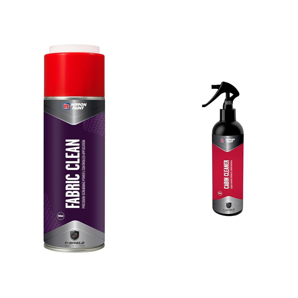 Nippon Paint n-Shield Fabric Cleaner Foam 500ml & Car Interior Cleaner 250ml Combo | Upholstery, Seat & Carpet Stain Remover | Dashboard & Panel Cleaner for Deep Interior Cleaning-image-43