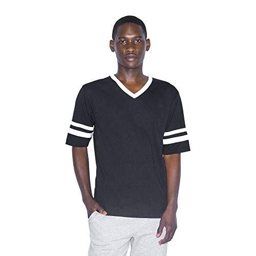 T-shirt Homme American Apparel Football V-neck col en V coupe sport
