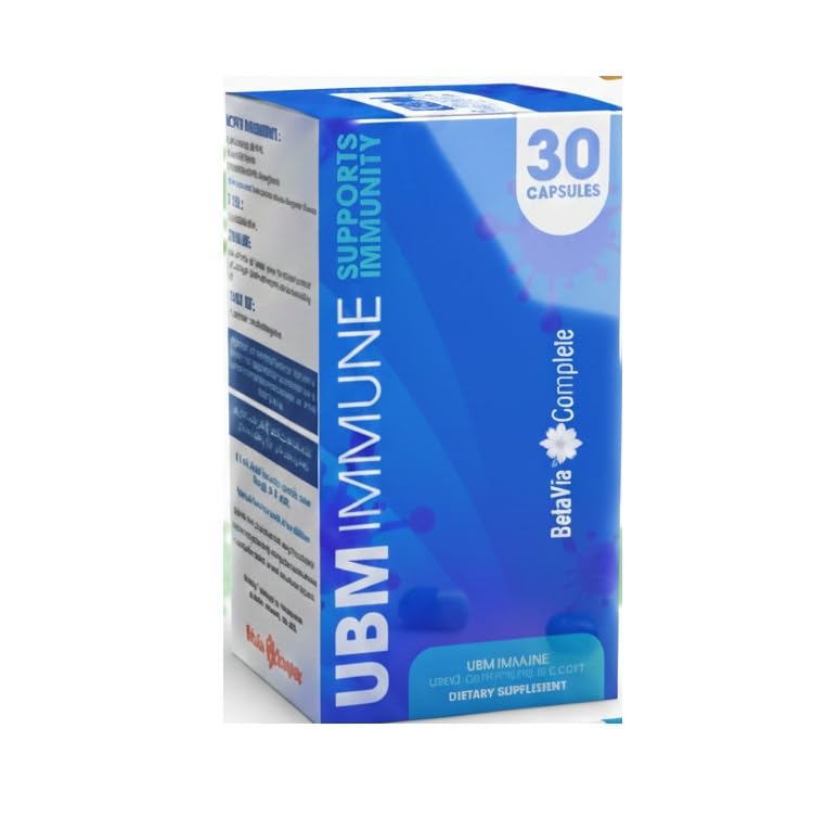 UBM IMMUNE - Immune Boost with Beta 1,3 Glucan Patent - Natural Dietary Supplement - 30 Capsules - For Adults