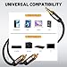 3.5mm to RCA Cable 25FT, 2 Male RCA to Aux Stereo Audio Adapter, Hi-Fi Sound Auxiliary RCA Y Splitter Cord, Shielded 1/8 to 2RCA Cable for Headphone, MP3, Tablet, Speaker, HDTV, Phone and More