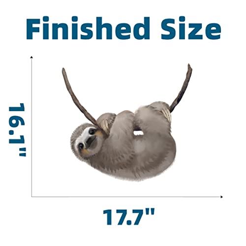 Royolam Little Sloth Wall Decal Nursery Animal Wall Sticker Removable Peel And Stick Waterproof Wall Art Decor Stickers For Kids Baby Classroom Living Room Playing Room Bedroom #TOP4