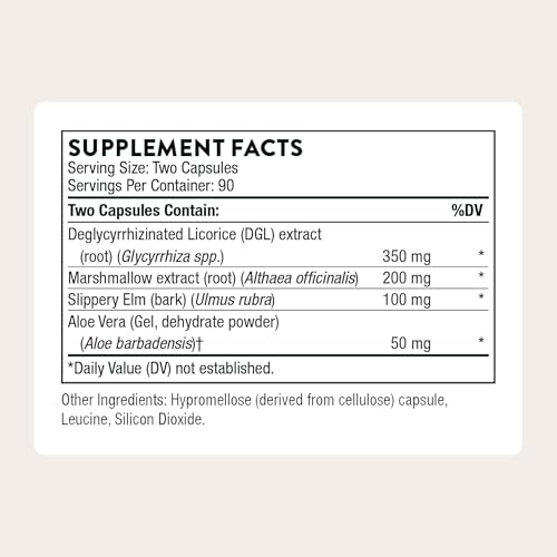 Thorne GI Relief DGL & Slippery Elm Capsules