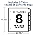 Avery Extra-Wide Dividers for 3 Ring Binders, 8 Tabs per Set, Customizable Table of Contents, Multicolor Tabs, Works Great with Sheet Protectors (11163)