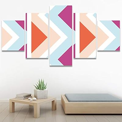 SIGNWIN 5 Panel Canvas Wall Art Modern Art...