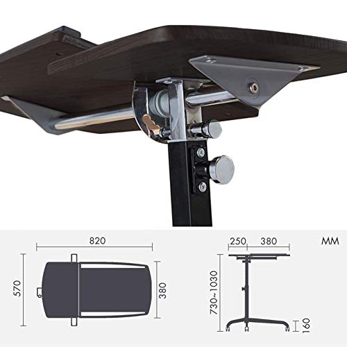 Support pour ordinateur portable NYJS hauteur réglable 73-103 cm à freins - 5