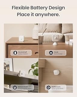 SwitchBot Smart mmWave Radar Motion Sensor, Bluetooth Presence Sensor with Dynamic Detection & Zone Positioning, Compatible with Alexa, HomeKit & Apple Home via SwitchBot Hub (Presence Sensor)
