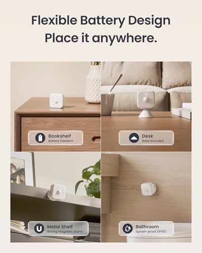 Image of SwitchBot Smart mmWave Radar Motion Sensor, Bluetooth Presence Sensor with Dynamic Detection & Zone Positioning, Compatible with Alexa, HomeKit & Apple Home (Presence Sensor*1)