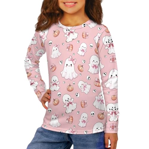 Kids Long Sleeve Shirt for Festive Occasions Loose Pretty Halloween Shirts Fall Winter Outfits for 3-16 Years Old3