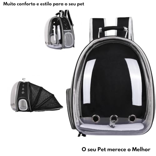 Mochila Pet Para Transporte Passeios Astronauta Expansiva Visor Acrilico Animais Cachorro Cães Gatos