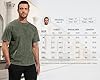 AIYINO Men's Tee Oversized Workout Cotton Shirts for Men Basic Solid Summer T-Shirt Vintage-Style Fashion Sense Classic Acid Washed Clothes Outfits Short-Sleeve Gym Tshirt Top Army Green 3XL #4