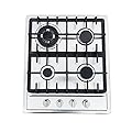 20.1’’ Gas Cooktop 4 Burners Gas Stove Stainless Steel Built-in Gas Stovetop Gas Hob Stove Top W/Cast Iron Grates Gas Hob Panel Gas Hob Gas Cooker