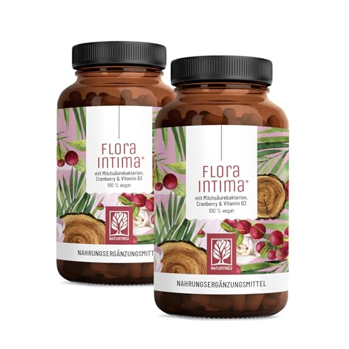 Kulturen Komplex für Frauen Intimflora * mit 100 Mrd. KbE/g - mit Milchsäurebakterien Cranberry & Vitamin B - 7 Lactobacillus Stämme - 1 Kapsel pro Tag - 120 Tage-Vorrat - Floraintima von NATURTREU