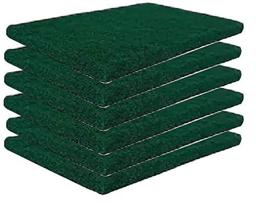 Generic Multipurpose Scrub Pad for Kitchen Tiles and Utensil Scrubber Non-Scratch Green Color 3 Times Better and Softer Than Normal Scrubber Pack of 6
