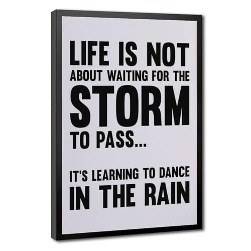 Poster Dance In The Rain cadre noir pour habiller un mur vide de chambre ou salon
