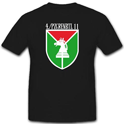 T-shirt Bundeswehr 11 PzGrenBtl11 noir vêtement militaire grande taille