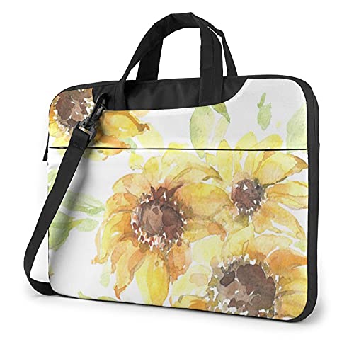DADABULIU パソコン ケース ノートパソコンケース 水彩画 向日葵 ひまわり 個性 抽象 PCバッグ 手提げ カバン360°保護 耐衝撃 収納 持ち運び かわいい 13 / 14 / 15.6 インチ ビジネスバッグ 通勤 通学 おしゃれ