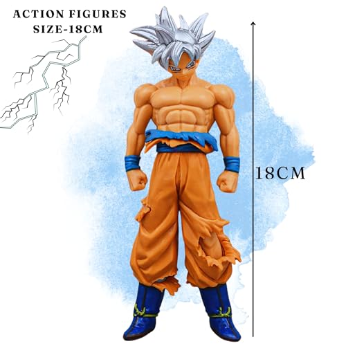 Image of Mallexo DBZ Action Figures Set 6PCs Dragn Bal Z Toys for Kids Animee Toy Set of Size 18CM for Car Dashboard, Decoration, Cake, Office Desk & Study Table Multicolor (6PCs B)