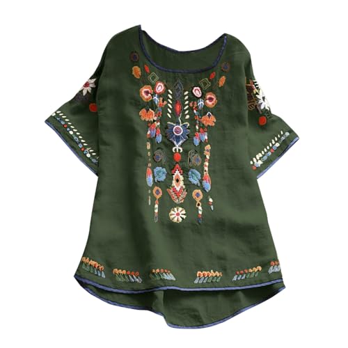 Amazon.com: Embroidered Tops for Women Bell Sleeve Bohemian