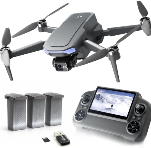 3-Axis Gimbal 4K GPS Drone, 10000FT, 90Min, 4.5" Screen Remote | ...