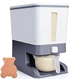 Mity rain Rice Dispenser 20-25 Lbs with Moisture Absorbing Clay, Rice Storage Container with Measuring Cup, Cereal Containers Storage Airtight for Kitchen Pantry Organization