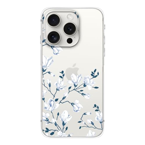Coque iPhone 15 Pro motif floral en TPU souple Blingy's pour femme