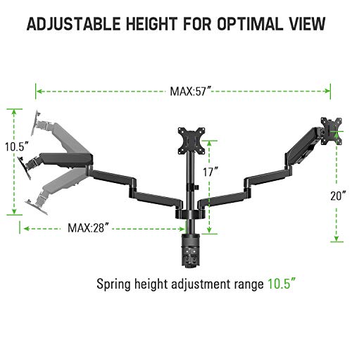 MOUNTUP Triple Monitor Stand MU0006 - Image 7