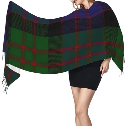 Macdonald Clan Tartan Women's Winter Scarf - Extra long 71 inch plaid cashmere soft fringe scarf, lightweight and warm, suitable for all seasons3