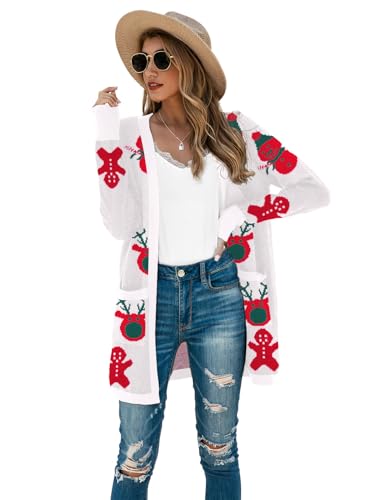 Image of TASAMO Cardigan Sweaters for Women Long Sleeve Open Front Casual Knit Fall Coat Oversized Soft Outwear with Pockets