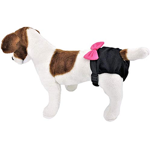 Funnydogclothes Pack Of 2 Dog Diapers For Female Girl Cat Puppy For Small And Large Pet 100% Cotton Pink Black (Xl/Xxl Waist 22 "- 32") #TOP4