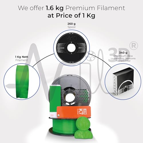 Image of NFIL3D Premium HS PLA+ Clear Green - 3D Printing Filament | Compatible with All 3D Printers | 1.75mm | 1Kg Nett Weight
