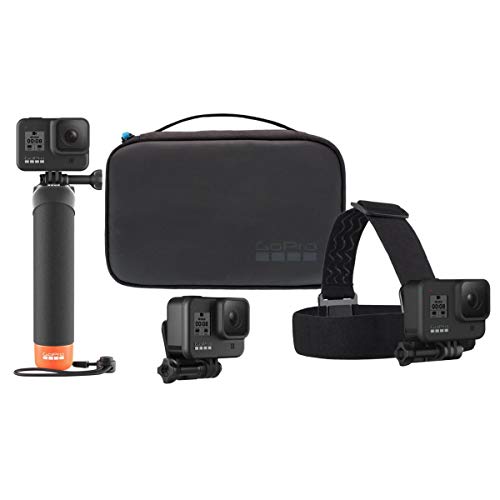 Image of Go Pro Adventure Kit Includes The Handler (Floating Hand Grip), Head Strap + QuickClip, and Compact Case - Official GoPro Accessory (AKTES-002)
