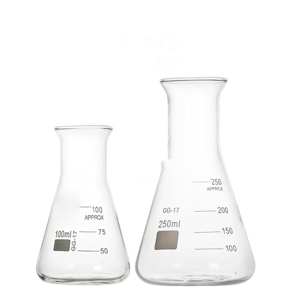 Verrerie et matériel de laboratoire 1 flacon conique transparent en verre triangulaire de 150 ml à 1000 ml, équipement de laboratoire(500ml)