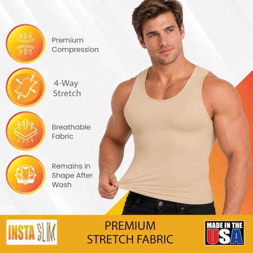 Image of Insta Slim - Made in USA 3 Pack Compression Muscle Tank Body Shapers for
