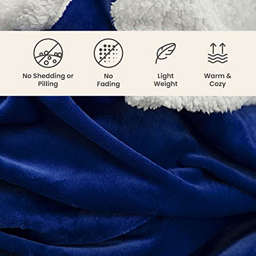 Everlasting Comfort Sherpa Fleece Blanket - 20% Thicker Than Other Soft Blankets &Throws, Dual Sided 260Gsm - Reversible, Plush, Cozy, Fuzzy, Warm, Large Shareable Sherpa Throw Blankets (50X65 In) #TOP6