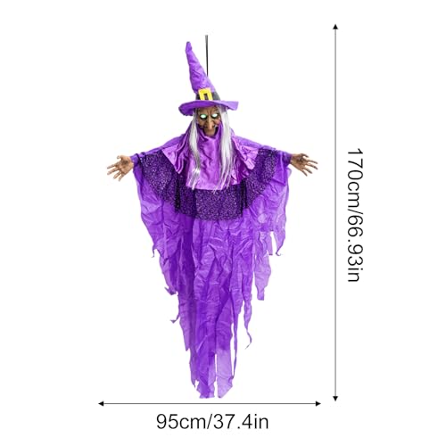 Sorcière Halloween extérieure pour animer votre décor de fête sans installation complexe - 6