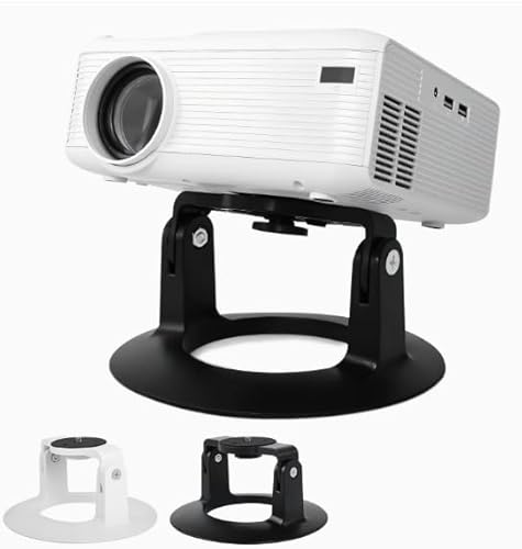 Gureha�v���W�F�N�^�[ �X�^���h �܂肽���ݎ� �y�� 1/4�C���`�l�W�Ή� 180°��]���߉\ �ω׏d3.5kg ���^�v���W�F�N�^�[�� Nebula/XGIMI/Yaber �ȂǑΉ� ���E�ƒ�p�E�I�t�B�X�E�A�E�g�h�A�p ���p�r (�u���b�N)