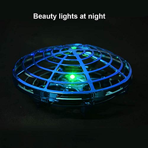 Amazingbuy Mini Drone for Kids, Flying Ball Toys Hand Controlled Quadcopter Flying Toys for Kids Interactive Infrared Induction RC Helicopter with 360°Rotating and Shinning LED Lights Gifts