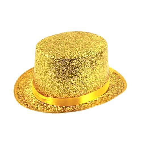 Generisch Sombrero de vaquero brillante para fiestas occidentales, festivales de campo, ajustable (dorado, talla única)