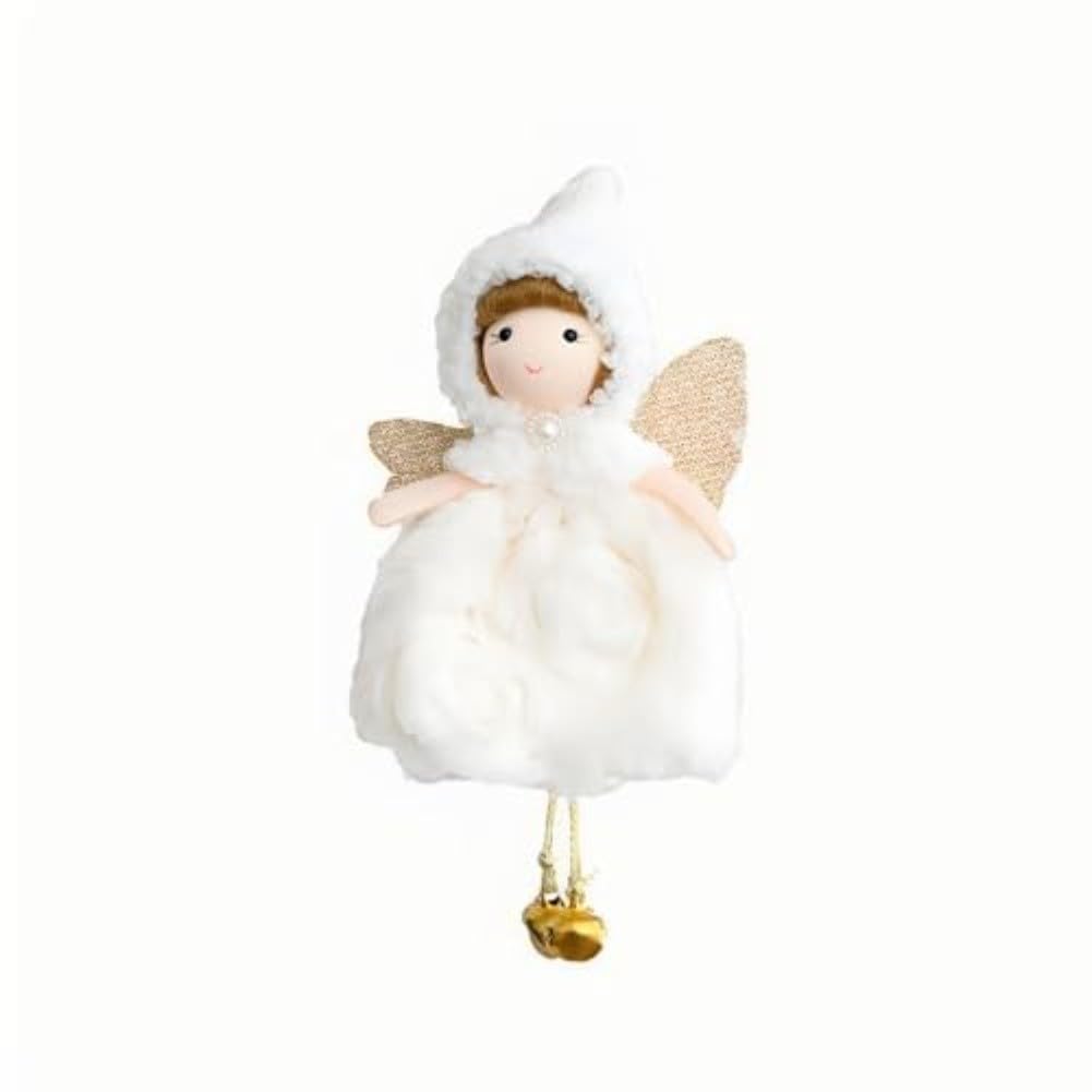 FACAIIO Decoración navideña para árbol, Navidad, vacaciones, muñeca de Navidad, colgante de ángel