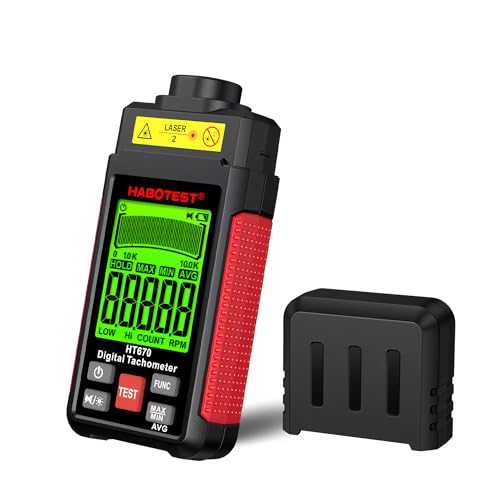 Tachymètre laser HT670 compteur RPM numérique écran LCD pour mesure vitesse engin