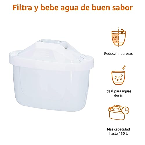 Amazon Basics Cartuchos filtrantes de Agua, 6 Unidad, Paquete de 1, Aptos y compatibles con Todas Las jarras BRITA Incl. PerfectFit & Jarras Amazon Basic - Imagen 3