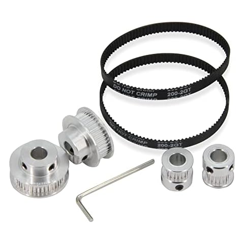 Zeberoxyz 2PCS Set GT2 Synchronous Wheel 20&40 Teeth 8mm Bore Aluminum Timing Pulleys with 2PCS Length 200mm Width 6mm Belt (20-40T-8B-6) Cover