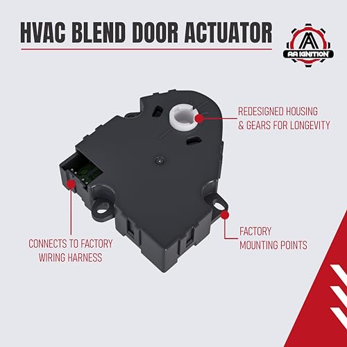 Image of HVAC Blend Door Actuator - Compatible with Chevrolet & GMC 1994-2012 - Silverado, Tahoe & Sierra - Driver & Passenger Side Temperature Control Air Actuator - Replaces 89018365, 604-106, 52402588