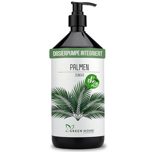 GREEN HOME LOVE NATURE®️ 1L Palmendünger flüssig mit hohem Nährstoffgehalt - nachhaltiger Dünger für Palmen einfach zu dosieren - Made in Germany