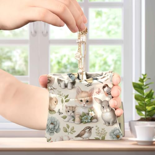 Sweet Animals Coin Purse Leather Pouch Change Purse, Squeeze Coin Pouch for Cards, Keys & Lipsticks, Unisex4