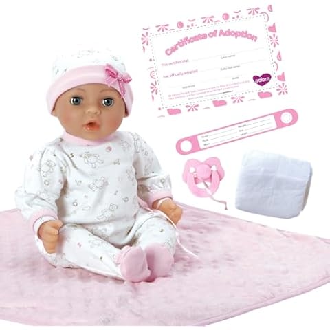 Adora Adoption Babies Collection, 16” Baby Doll with Complete 9-Piece Accessories includes: Pacifier, Hospital Bracelet, Diaper and More! Birthday Gift For Ages 3+ - Baby Hope Cover