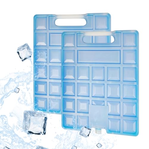 Image of WORLD-BIO Large Reusable Freezer Ice Pack for Lunch Boxes, Coolers, Picnics, Camping, Fishing - 10 x 7.9 x 1.2 Inch