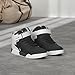 FZUU Men's Fashion High Top Leather Street Sneakers Sports Casual Shoes (8.5, Black)
