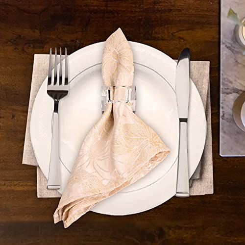 Kitcom Mini Napkin Rings Set Of 12 Square-Shaped, Crystal Napkin Ring For Thanksgiving, Christmas, Family Gathering, Wedding Reception, Clear With Gift Box #TOP2
