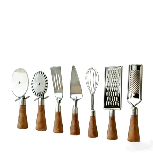 HIFIND Kitchen Gadget Utensils Set, 7PCS Stainless Steel Pizza Baking